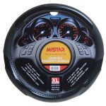 Оплетка руля MIS-LT34A (XL) BLACK/GREY кожа MISTAR /1/25 — изображение 2