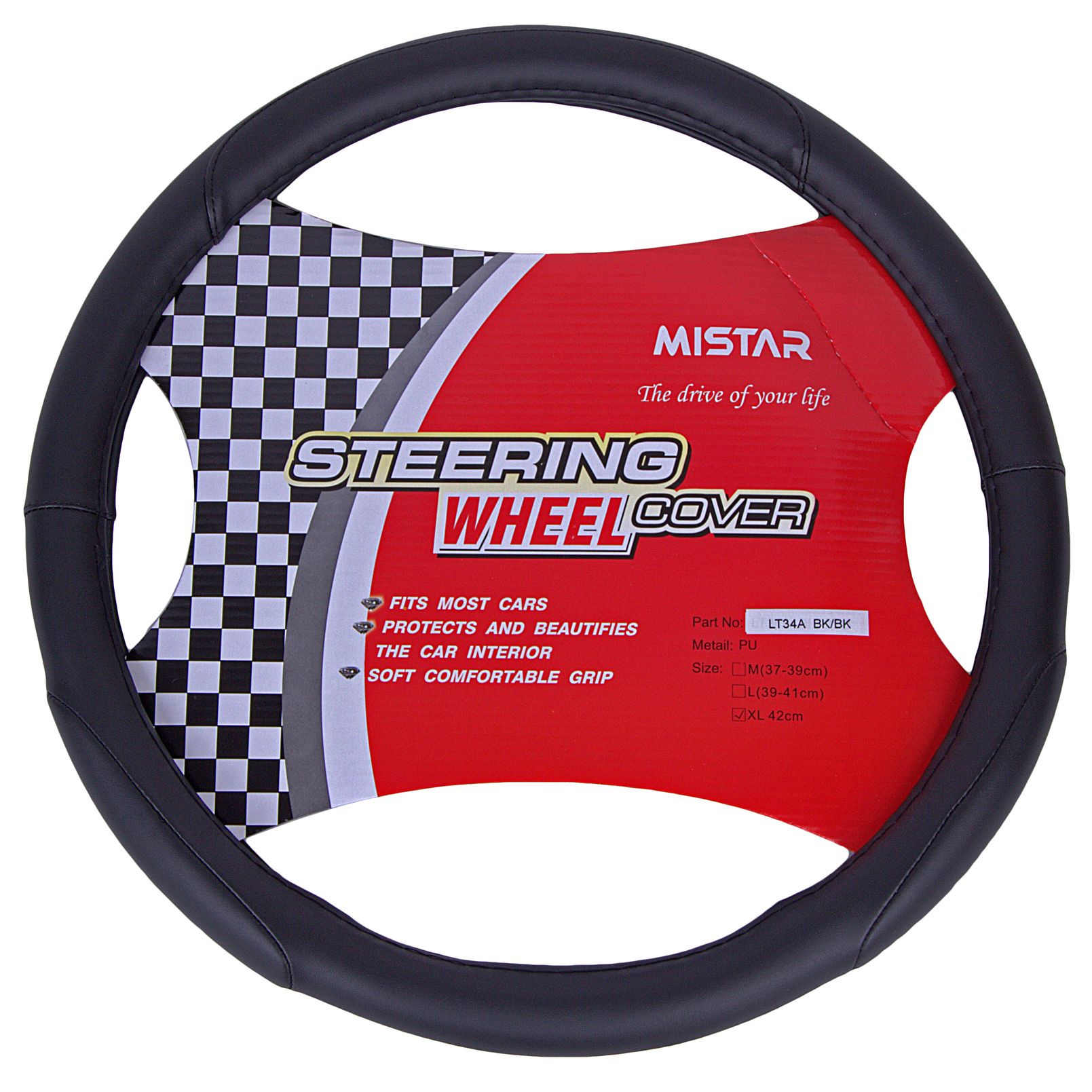 m0001025266_1.resize1 Оплетка руля MIS-LT34A (XL) BLACK кожа MISTAR /1/25 — изображение 1