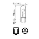Автолампа W2.3W (W2*4.6d) 12V PHILIPS /10/200 — изображение 2