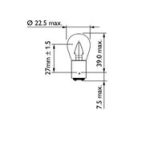 Автолампа P22 (15W) BA15s STOP 12V PHILIPS /10/200 — изображение 3
