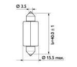 Автолампа T15*43 (SV8.5) 18W 24V PHILIPS /10 — изображение 2