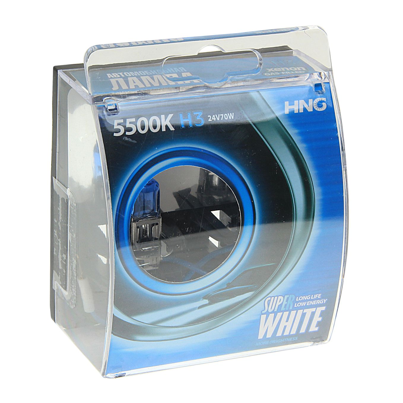 m0001031391_1.resize1 Автолампа H3 (70) PX22s SUPER WHITE 5500K (2шт) 24V HNG /1/5/50 — изображение 1