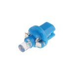 Автолампа T5 (W2*4.6d с патроном B8.5d) 1 LED CONE  BLUE 2лм   12V MEGAPOWER /10 /100 — изображение 2