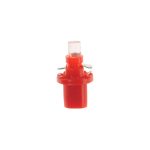 Автолампа T5 (W2*4.6d с патроном B8.5d) 1 LED CONE  RED 4лм   12V MEGAPOWER /10 /100 — изображение 2