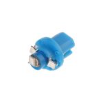 Автолампа T5 (W2*4.6d с патроном B8.5d) 1 SMD 3528  BLUE 2лм   12V MEGAPOWER /10 /100 — изображение 2