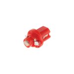 Автолампа T5 (W2*4.6d с патроном B8.5d) 1 SMD 3528  RED 8лм   12V MEGAPOWER /10 /100 — изображение 2