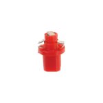 Автолампа T5 (W2*4.6d с патроном B8.5d) 1 SMD 3528  RED 8лм   12V MEGAPOWER /10 /100