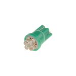 Автолампа T10W (W2,1x9,5d) 4 LED GREEN 20лм 12V MEGAPOWER /10 /100 OLD — изображение 2
