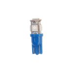 Автолампа T10W (W2,1x9,5d) 5 SMD 5050 BLUE 30лм 12V MEGAPOWER /10 /100 OLD — изображение 2