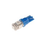 Автолампа T10W (W2,1x9,5d) 5 SMD 5050 BLUE 30лм 12V MEGAPOWER /10 /100 OLD
