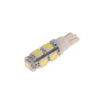 Автолампа T10W (W2,1x9,5d) 9 SMD 5050 WHITE 6000K 180лм 12V MEGAPOWER /10 /100 OLD — изображение 2