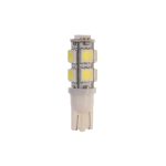 Автолампа T10W (W2,1x9,5d) 9 SMD 5050 WHITE 6000K 180лм 12V MEGAPOWER /10 /100 OLD