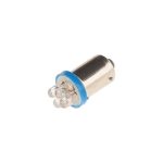 Автолампа T4W (BA9s) 4 LED BLUE 10лм 12V MEGAPOWER /10 /100 OLD