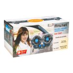 Вентилятор HX-307 12см (4.5") 12V (7.5W) двойной, с регулируемыми углами обдува black/blue MITCHELL 1/24 — изображение 5