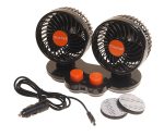 Вентилятор HX-308 12см (4.5") 24V (13W) двойной, с регулируемыми углами обдува black/orange MITCHELL 1/24 — изображение 6