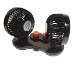 Вентилятор HX-308 12см (4.5") 24V (13W) двойной, с регулируемыми углами обдува black/orange MITCHELL 1/24