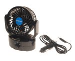 Вентилятор HX-501 10см (4") 12V (3/3.5W) 2-скорости, автовращение, с регулируемыми углами обдува 360° black/blue MITCHELL 1/36 — изображение 3