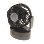 Вентилятор HX-501 10см (4") 12V (3/3.5W) 2-скорости, автовращение, с регулируемыми углами обдува 360° black/blue MITCHELL 1/36