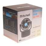 Вентилятор HX-501 10см (4") 12V (3/3.5W) 2-скорости, автовращение, с регулируемыми углами обдува 360° black/blue MITCHELL 1/36 — изображение 2