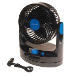 Вентилятор HX-507 18см (7") 12V (5/6W) 2-скорости, автовращение, с регулируемыми углами обдува black/blue MITCHELL 1/8 — изображение 3