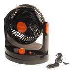 Вентилятор HX-508 18см (7") 24V (6/7W) 2-скорости, автовращение, с регулируемыми углами обдува black/orange MITCHELL 1/8 — изображение 3
