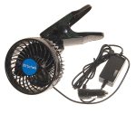 Вентилятор HX-601 12см (4.5") 12V (4W) диммер, на прищепке, с регулируемыми углами обдува black/blue MITCHELL 1/24 — изображение 3