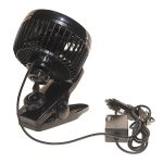 Вентилятор HX-601 12см (4.5") 12V (4W) диммер, на прищепке, с регулируемыми углами обдува black/blue MITCHELL 1/24