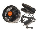 Вентилятор HX-604 16см (6") 24V (12W) диммер, на прищепке, с регулируемыми углами обдува black/orange MITCHELL 1/24 — изображение 2