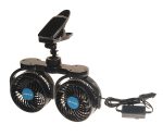 Вентилятор HX-607 13см (5") 12V (7.5W) диммер, на прищепке, двойной, с регулируемыми углами обдува 360° black/blue MITCHELL 1/18 — изображение 2