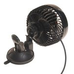 Вентилятор HX-702 12см (4.5") 24V (6.5W) диммер, на вакуумной присоске, с регулируемыми углами обдува black/orange MITCHELL 1/24