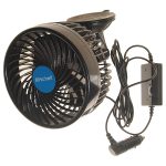 Вентилятор HX-703 16см (6") 12V (9W) диммер, на вакуумной присоске, с регулируемыми углами обдува black/blue MITCHELL 1/24 — изображение 3
