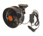 Вентилятор HX-704 16см (6") 24V (12W) диммер, на вакуумной присоске, с регулируемыми углами обдува black/orange MITCHELL 1/24 — изображение 3