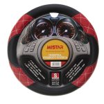 Оплетка руля MIS-LT35A (S) BLACK/RED кожа MISTAR /1/25 — изображение 2