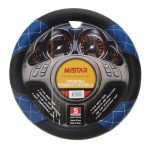 Оплетка руля MIS-LT35A (S) BLACK/BLUE кожа MISTAR /1/25 — изображение 2