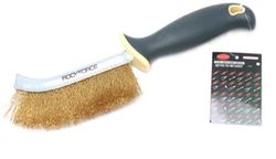 m0001036280_1.resize1 Щетка по металлу RF-34012133 ручная в железном корпусе с полипропиленовой эргономической рукояткой (латунная проволока) ROCKFORCE /1 — изображение 1