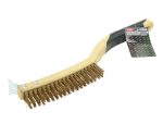 Щетка по металлу RF-340122313 ручная в пластиковом корпусе с прорезиненной рукояткой (металлический скребок-40мм, латунь, 3x19рядов) ROCKFORCE /1 — изображение 2