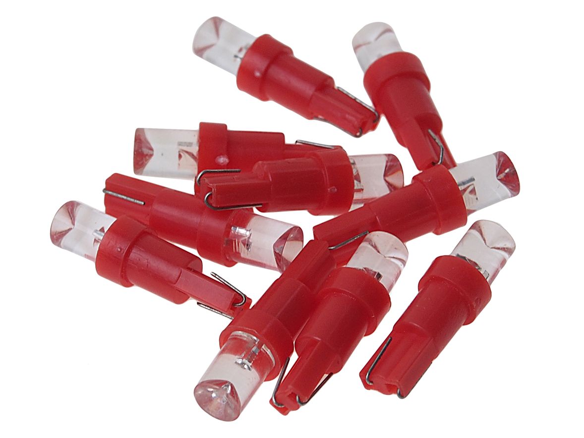 m0001037648_1.resize1 Автолампа T5 (W2*4.6d) 1 LED CONE RED 12V MEGA ELECTRIC/10 — изображение 1
