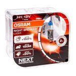 Автолампа H1 (55) P14.5s+150% NIGHT BREAKER LASER 3500K (евробокс, 2шт) 12V OSRAM /1/10 — изображение 2