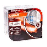Автолампа H11 (55) PGJ19-2+150% NIGHT BREAKER LASER  3750K (евробокс, 2шт) 12V OSRAM /1/10 — изображение 2