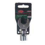 Ключ рожковый 19мм RF-751319AF съемный с шарниром 3/8", на пластиковом держателе ROCKFORCE /1 — изображение 2