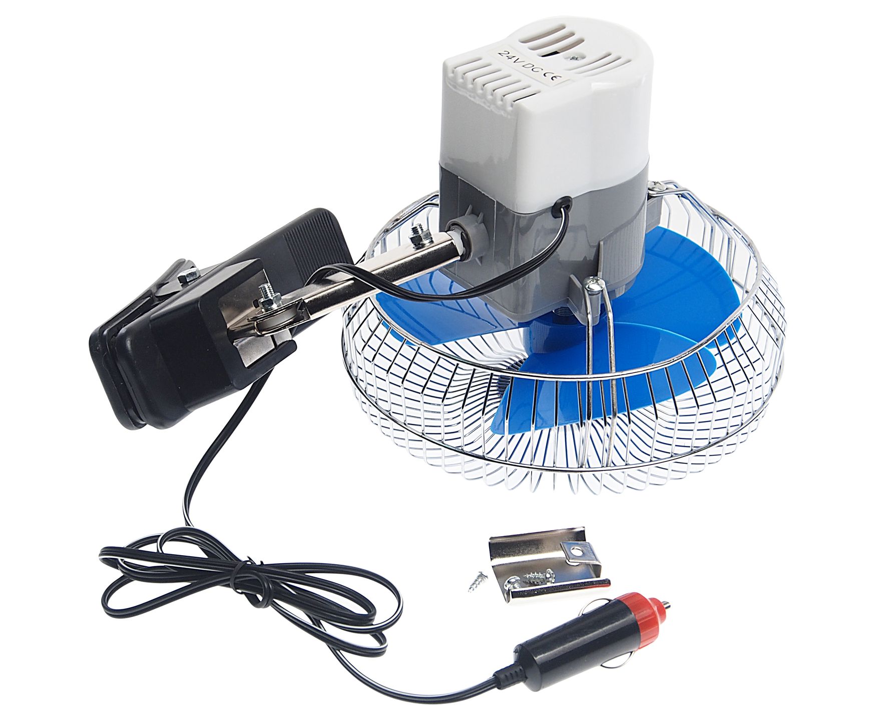 m0001043094_2.resize1 Вентилятор M-502C 16см (6") с решеткой металл на прищепке 24V MEGAPOWER /1/12 HIT — изображение 1