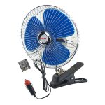 Вентилятор M-503C 21см (8") с решеткой металл на прищепке 12V MEGAPOWER /1/12 HIT — изображение 3
