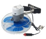 Вентилятор M-503C 21см (8") с решеткой металл на прищепке 12V MEGAPOWER /1/12 HIT