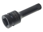 Головка-бита SPLINE глубокая ударная 1/2", M14 с отверстием ROCKFORCE RF-24807814T /1