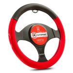 Оплетка руля AP-2022 BLACK/RED (M) софттач + синтетический нубук, AUTOPROFI 1/20 — изображение 2