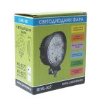 Фара рабочего света круглая W-827F 9LED ближний свет 27W (115х130x45мм) 10-30V ВЫМПЕЛ /1/20 — изображение 2