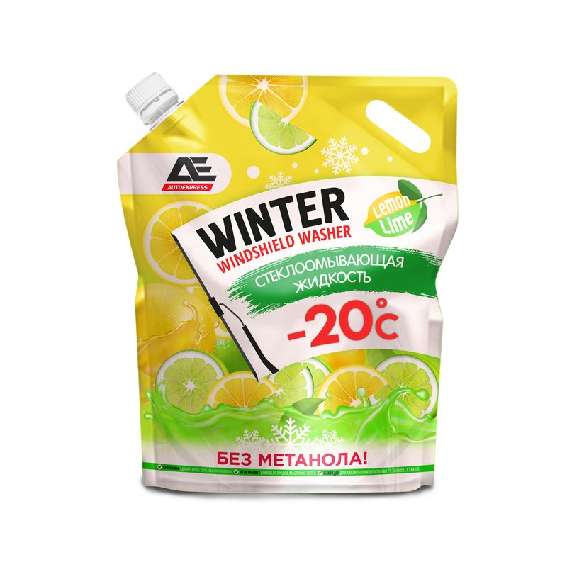 m0001047500_1.resize1 Жидкость стеклоомывающая AUTOEXPRESS зимняя (до -20С) ЛИМОН, ДОЙ-ПАК 3000мл ТИТАН-СМ/1/6 — изображение 1