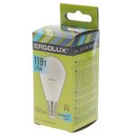 Лампа светодиодная Е14 G45 11W холодный свет ERGOLUX 1/10/100