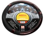 Оплетка руля MIS-SWC861 (M) черная с коричневой вставкой MISTAR /1/25 — изображение 2