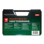 Пробойник RF-31091K: со сменными насадками 10пр. (5,6,8,10,12.5,16,20,25,32мм),в кейсе ROCKFORCE /1/20 — изображение 3